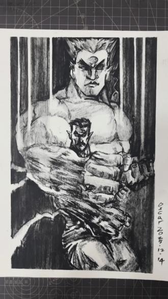 挑战一笔画完海虎地狱战神(粉丝约稿)