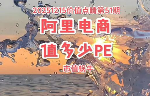 20251215价值点睛第51期:阿里电商值多少PE?#阿里巴巴 #闪购大战