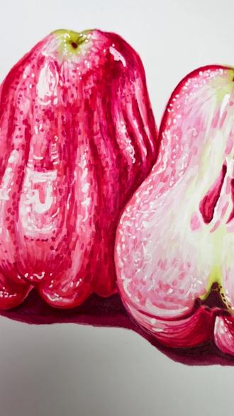 手绘|怎么会有粉色系的莲雾呢?
#手绘视频 #水果怎么画