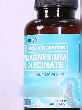 bioemblem甘氨酸镁+锌,高含量有机镁加锌,一瓶90粒
