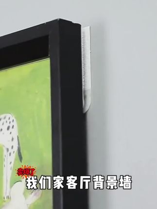 我家相框壁画挂墙上都不用打孔,而是用这种#魔力扣粘胶 魔力扣形式可以替换拿下来,彻底撕下来也不会留残胶