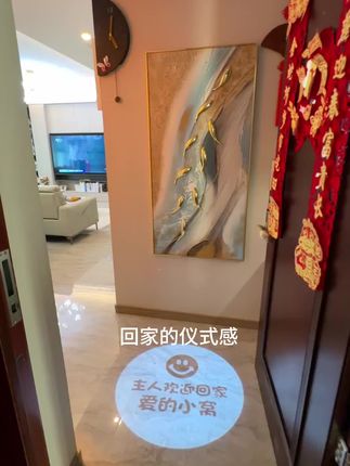 回家的仪式感是这款同狸入户玄关投影灯给的,爱了爱了😍#同狸入户玄关灯 #家的样子 #回家的仪式感 #温馨小家 #玄关灯