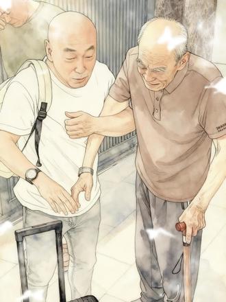 “孝心无需远行,陪伴即是答案”#画一个故事 #感人一幕 #心酸的一幕 #心酸 #泪目