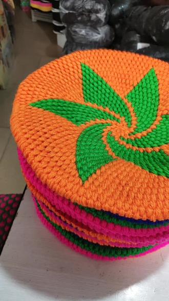 #纯手工编织 风车圆凳垫直径4o公分