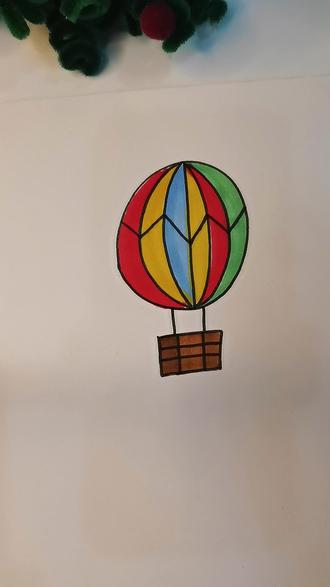 一分钟学会画热气球#画画 #简笔画#简笔画教程 #儿童画 #零基础学画画 #有手就会画