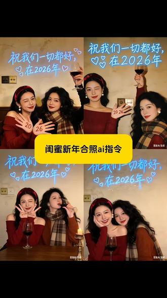 闺蜜新年合照ai教程来了,快和你的宝藏搭子一起试试吧#闺蜜跨年我们要一起过 #闺蜜照 #青春有你 #豆包ai #豆包p图已经nextlevel了 姐妹情 姐妹日常 闺蜜 姐妹 跨年写真 拍照姿势 p图指令 p图教程 复古港风 2026跨年 祝我们一切都好