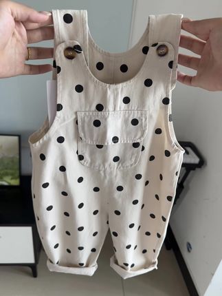 巨巨巨高品,A类纯棉品质真的太舒服了,奶呼呼的底色搭配满身波点设计,真的太可爱了#高品质童装 #穿搭 #背带裤 #萌娃穿搭 #春秋新款