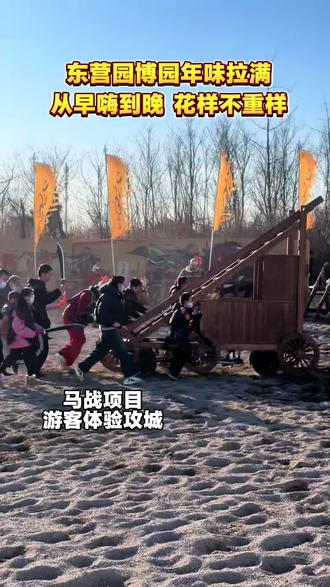 来园博园体验东营版“团长打县城”,马战看惊心动魄,园博园日夜玩不停#东营#春节去哪玩#马战 #油城映画 #春节