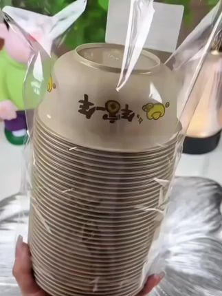 加厚稻壳一次性餐具碗家用户外火锅,特厚加硬# 一次方便了