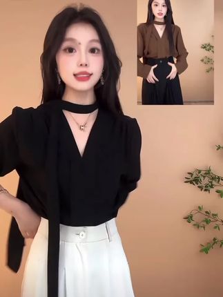 #衬衫女 #设计感穿搭 #百搭款