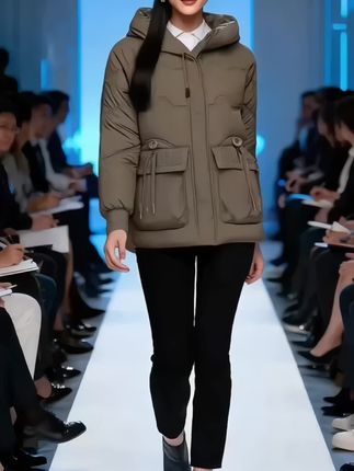 【官方】啄木鸟连帽棉服女冬季新款短款小棉袄妈妈冬装棉衣外套 舒适气质保暖秋冬穿搭 #蔡徐坤黑皮衣slay巴黎  #一个人的夜变妆  #虽然我长得一般但我穿搭不一般  #挑战中式美学穿搭天花板