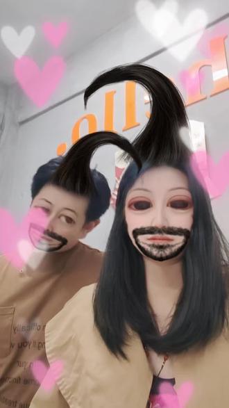 我俩的心❤️成了 #连头发都是爱你的形状