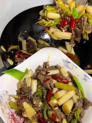 #泡藕带 又是一道简单好吃的下饭家常菜,泡藕带炒牛肉,里面的藕带酸酸辣辣脆脆的,搭配牛肉一起啊!除了有点费米饭,真挑不出一点毛病~#下饭菜 #下饭神器 #泡椒藕带#好吃到停不下来