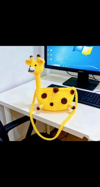 特受欢迎的长颈鹿包包图解教程来了#手工#手工diy #钩织教程