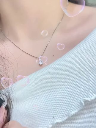钛钢单钻闪钻项链#精美饰品 #时尚百搭 #戴出你的自信戴出你的美