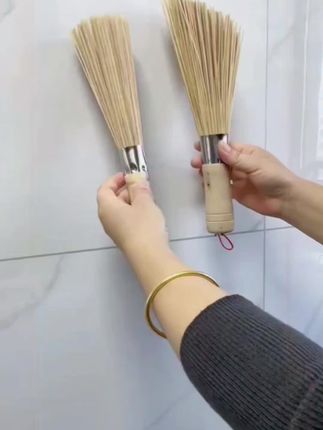 锅刷#竹锅刷天然长柄竹刷 #家用清洁刷厨房好物