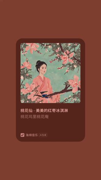 我用#海绵音乐 创作了《桃花仙》,快来听听!#3D御护成长在握