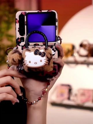 新款浅咖豹纹KT适用华为purax手机壳荣耀magicvflip2斜挎pocket2