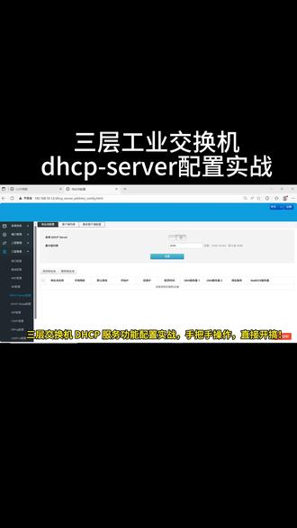 交换机 dhcp三层配置 #交换机