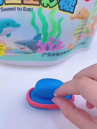 千其糖食玩糖彩泥不黏手无异味食玩橡皮泥幼儿园手工粘土创作玩具 #粘土玩具