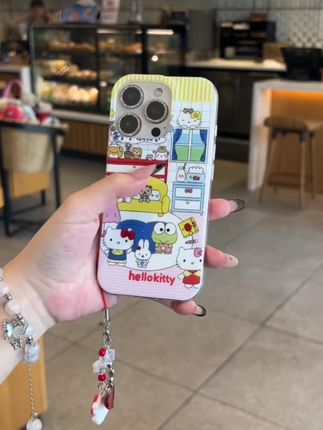 #创作灵感 沙发凯蒂猫链条适用苹果16promax手机壳iPhone15新款14防摔个性女#手机壳 #手机壳推荐 #手机壳diy #手机壳苹果