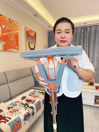 不脏手懒人拖把,超级吸水,不留水印#不脏手拖把#免手洗#免手洗拖把#不伤地面