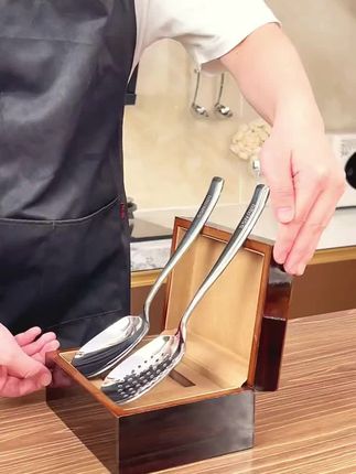 分餐勺316L不锈钢勺子食堂公勺家用炒菜饭勺酒店餐厅加厚长柄大勺#勺子#不锈钢勺子#厨房#厨房好物 #厨师