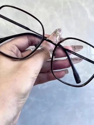 冰美式方圆形复古大框可配度数近视眼镜女款大脸显瘦素颜专用镜架#眼镜