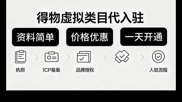 得物虚拟类目代入驻多少钱? 想得物开店卖游戏点卡、影视会员,得物虚拟类目代入驻靠谱吗?
每月稳定协助多家数字渠道商家完成得物虚拟类目代入驻,对接大批游戏、会员分销行业老板快速开通卡券上架权限,所有办理订单均可出示平台报白通过回执、后台类目权限实拍,精通得物虚拟定向邀约全套申报审核规则。
2026 得物全虚拟类目实行强制定向邀约准入,无平台邀约自主提交直接驳回,个人店无法开通虚拟权限,仅企业 / 合规个体可申报
自主申报硬性门槛极难一次性达标:
1、执照经营范围必须包含数字商品、充值服务、电子卡券相关条目,仅商贸零售直接驳回
2、游戏、影视会员类目强制配套 ICP 备案 / 增值电信资质,话费流量充值额外要运营商一级授权
3、全套货源链路、售后自动发货方案、防诈骗合规承诺书统一打包提交审核
自主申报极易错过带货时机,想快速解锁虚拟卡券直播、上架权限,只能走专业渠道一站式代办报白入驻。
专业代办得物虚拟类目白名单入驻,提前帮商家整改营业执照经营范围、补齐 ICP / 品牌授权,标准化整理货源售后全套申报材料;
对接平台定向邀约专属通道,不用商家自行对接招商填报问卷;
游戏、会员、话费、票务全虚拟类目同步开通,全程跟进审核,驳回免费补件优化;
下白名单同步交付上架自动发货教程,办完直接上架虚拟卡券抓住年轻流量稳定出单。
#得物个人商家入驻
#得物游戏
#得物虚拟类目
#得物开店
#得物虚拟类目保证金
