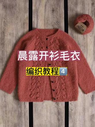 晨露开衫毛衣编织教程4️⃣#爱生活爱编织 #零基础教学 #编织教程 #棒针编织 #毛衣