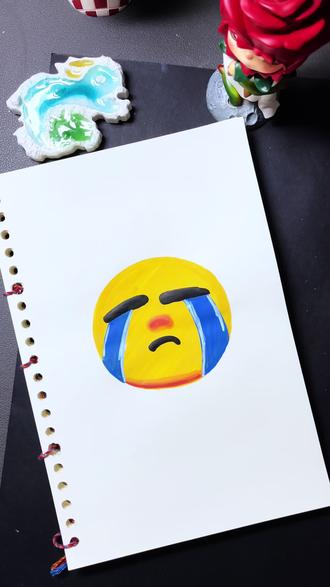 一不小心画了一个圆 #简笔画#儿童简笔画#一起学简笔画 #幼儿园简笔画#表情包简笔画