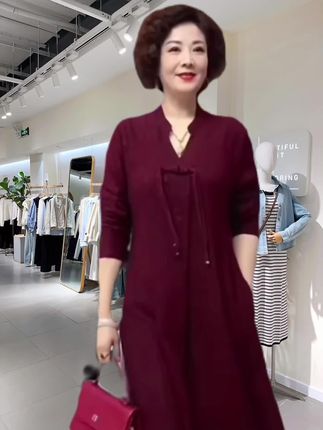 #优雅气质 #时尚高端妈妈连衣裙#高端大气 #喜婆婆婚宴装 #洋气减龄