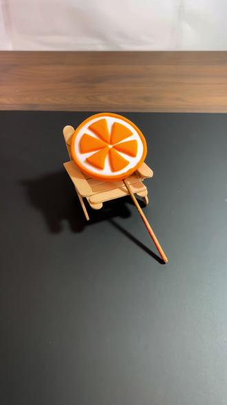 橙子味的棒棒糖#手工diy #粘土手工 #粘土棒棒糖 #幼儿园手工