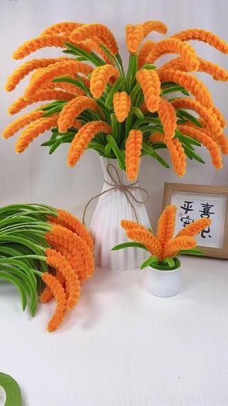 #扭扭棒麦穗教程#手工花束制作#居家摆件#麦穗花束摆件#手工diy