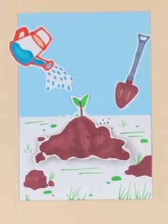 植树节,和孩子一起画棵小树苗吧#植树节#植树节简笔画 #儿童简笔画#简笔画教程 #亲子手工