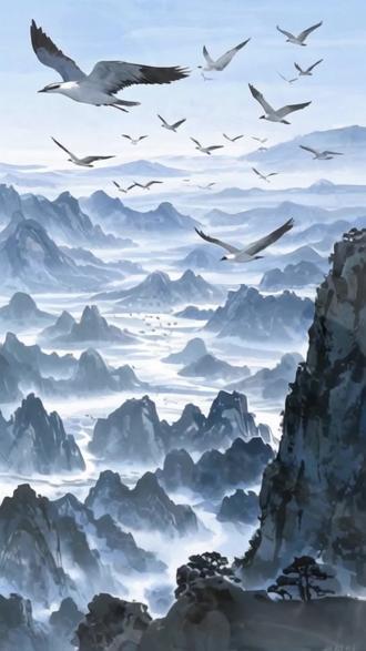 小学必背古诗词80 《独坐敬亭山》是唐代诗人李白创作的一首五言绝句。这首诗作于李白晚年,大约在上元二年(761年),当时李白已逾花甲之年。经历了安史之乱后的漂泊流离,蒙冤被囚禁的牢狱之灾,以及带罪流放的屈辱之后,李白第七次、也是最后一次来到宣城时,再也没有昔日友朋如云、迎来送往的场面了,孤独凄凉袭上心头,情不自禁地吟下了这首千古绝唱。
1. 众鸟高飞尽,孤云独去闲。
翻译: 群鸟高飞无影无踪,孤云独去自在悠闲。
解析: 这两句诗描绘了一幅宁静致远的画面,众鸟飞尽、孤云独去,形象地表现了诗人独坐时的孤寂感。“尽”和“闲”两个字,把读者引入一个静的境界,同时也反映了诗人内心的孤独和对自由的向往。
2. 相看两不厌,只有敬亭山。
翻译:你看我,我看你,彼此之间两不相厌,只有我和眼前的敬亭山了。
解析: 这两句诗表达了诗人与敬亭山之间的深厚情感。诗人与山相对而视,彼此不感到厌倦,这种情感超越了人与自然的关系,达到了一种精神上的交流和寄托。这里的“相看两不厌”既写出了作者对敬亭山的热爱,也说明了作者独坐之久,进而强调了作者的孤寂心情。
《独坐敬亭山》以其简洁的语言和深邃的意境,展现了诗人在孤独中的自我对话和对自然的深情寄托。诗中的“静”与“动”相互映衬,通过众鸟的飞尽、孤云的独去,以及诗人与敬亭山的相看不厌,表现了诗人在现实生活中感到的孤独和在大自然中寻求的安慰。这首诗不仅是李白表现自己精神世界的佳作,也是他孤独感的真实写照。#独坐敬亭山李白