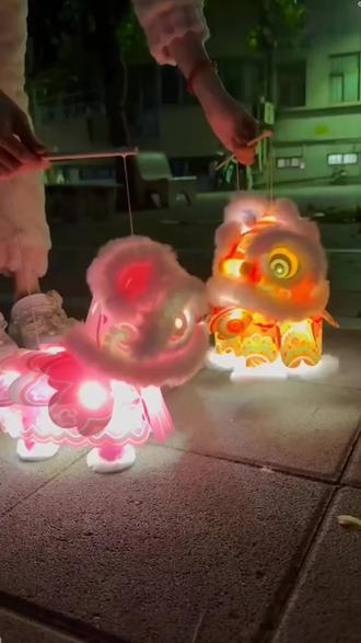 2026新款马年醒狮玩具灯笼手工diy材料包新年孩女童发光魔法棒#醒狮文化 #童年玩具 #手工制作灯笼 #舞狮 #玩具