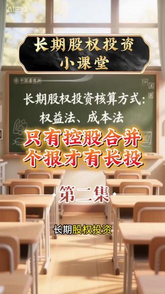 在控制条件下,长期股权投资只存在于控股合并,母公司个报 #cpa #长期股权投资 #中级会计 #会计干货 #dou上热门