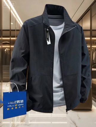 雅鹿男装立领夹克#夹克外套外套###秋装新款##男装外套秋冬外套@抖加🔥上热门🔥dou+🔥热点宝