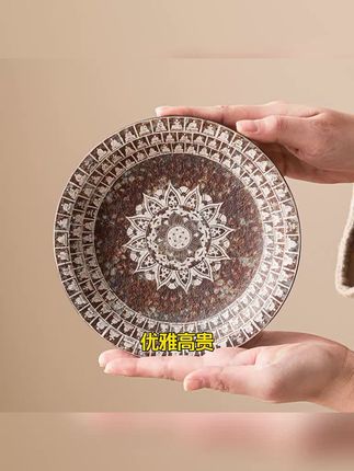 鎏银万佛壶承干泡台家用茶托壶垫陶瓷茶具零配件功夫茶点盘零食盘