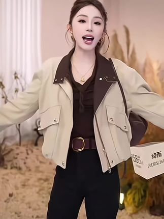 #英伦风外套#韩系休闲上衣#外套#谁穿谁好看