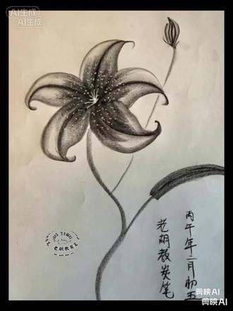 保姆级教程,零基础轻松拿捏!百合花画法!#一般人不告诉他 #自学画画