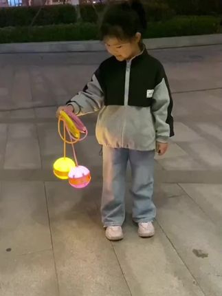 儿童脚环,儿童节套脚甩脚球户外运动训练轻便脚转呼啦圈闪光弹力球#户外运动