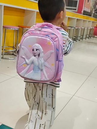 #幼儿园书包 女童3-5岁爱莎公主书包,男宝卡通可爱轻便双肩包。幼儿园儿童入园超轻大容量防水耐脏背包! #爱莎公主 #书包 #双肩包 #儿童书包