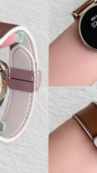 适用华为手表gt6女款表带硅胶GT5真皮磁吸柔软腕带watch5替换表带#新年好物季 #女款表带 #硅胶真皮表带 #磁吸腕带 #表带替换