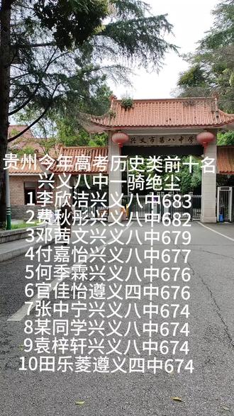 贵州2026年高考历史类前十名@且听花吟