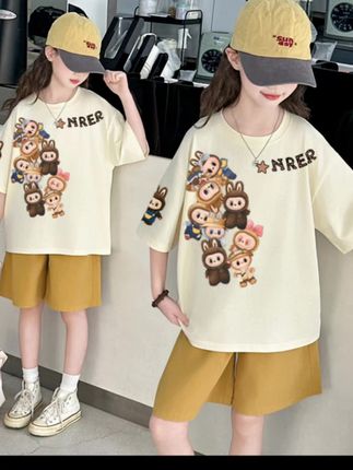 #女童套装 #短袖T恤 #高品质童装#女童休闲套装 #女童穿搭