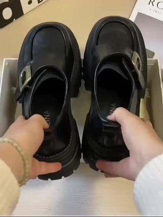 #女士厚底舒适小皮鞋 #女鞋 #时尚百搭配裙子玛丽珍鞋#女士百搭乐福鞋#女鞋