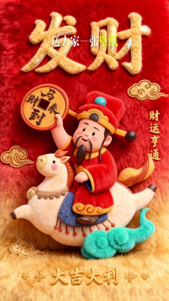 财神爷加科技了哈哈哈 #画画#搞笑#马年财神爷