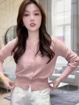 时尚女装 【现货】两小吱《香草奶盖》百搭软糯糯针织开衫上衣毛衣 #针织衫 #毛衣 #开衫 #打底衫 #女装